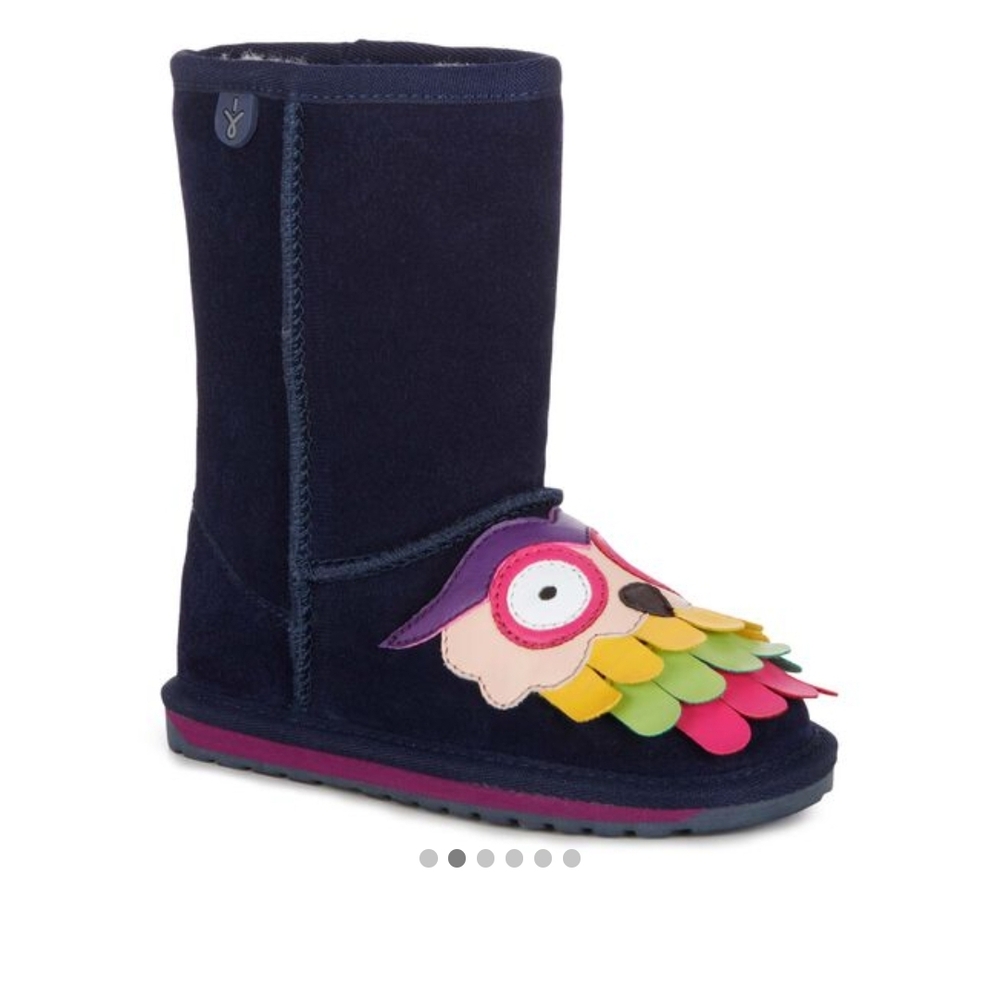 Emu Dark Blue Suede Boots